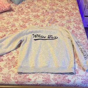 White Fox Boutique Light Gray Crew Neck Sweater
